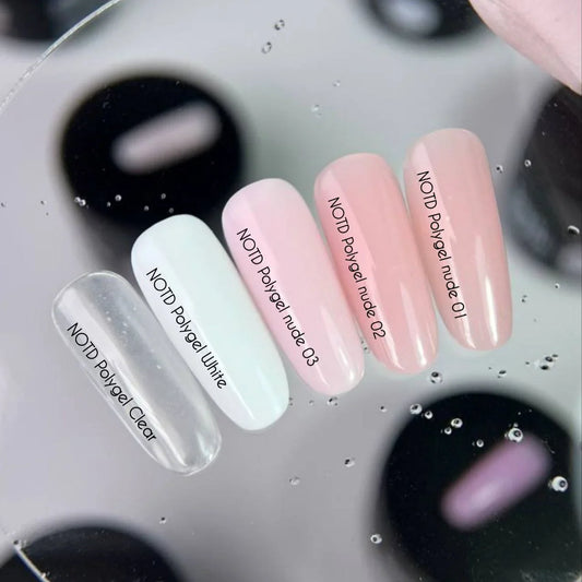 NAILSOFTHEDAY Polygel nude 03 — Polygel de grano fino rosa pálido, 30 g