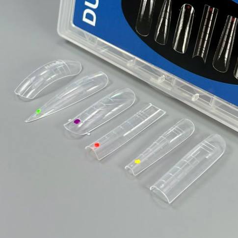 NAILSOFTHEDAY Forma de silicona Pro Mix 6 (Tipo 22): un conjunto de formularios superiores con aplicación de puntos, 144 piezas, 6 tipos de 12 tamaños