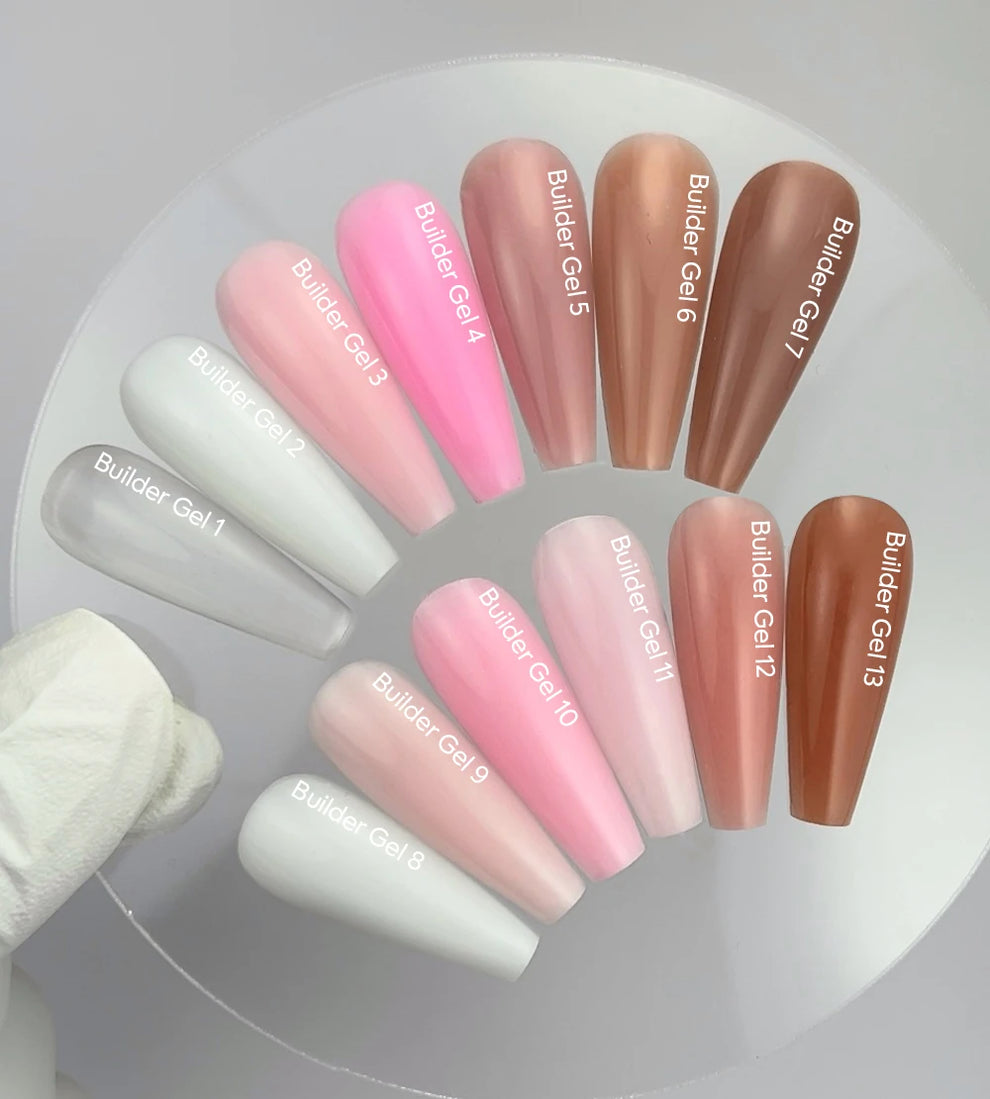 NAILSOFTHEDAY Builder Gel 07 — gel marrón para extensiones de uñas, 15 ml