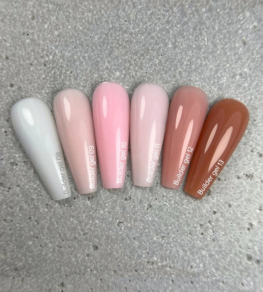 NAILSOFTHEDAY Builder Gel 09 — gel rosa lechoso para extensiones de uñas, 15 ml