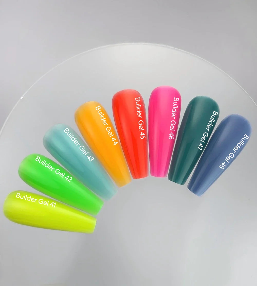NAILSOFTHEDAY Builder Gel 43 — gel azul claro para extensiones de uñas, 15 ml