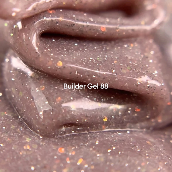 NAILSOFTHEDAY Builder Gel 88 — builder gel beige reflectante con brillo opal, 15 ml