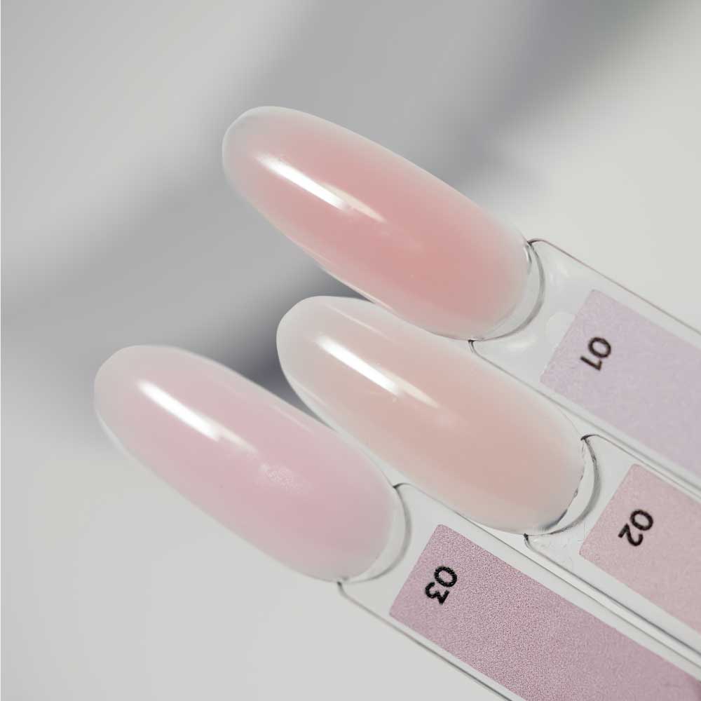 NAILSOFTHEDAY Polygel nude 01 — Polygel de grano fino color beige-rosa, 30 g