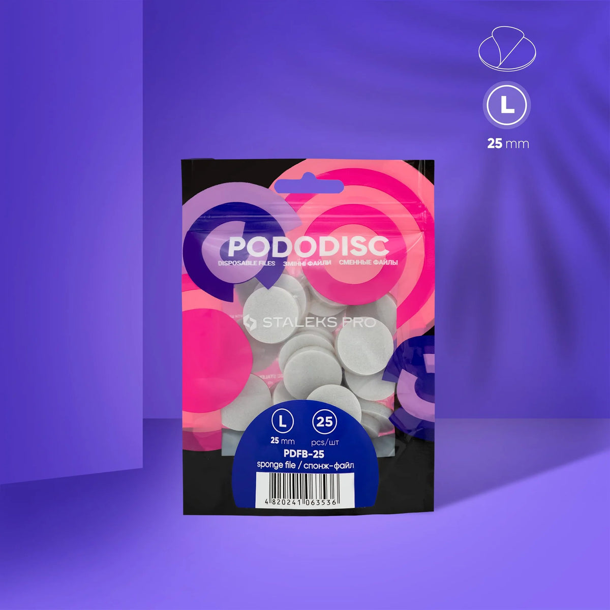 STALEKS EXPERT PODODISC, sponge file (25 uds.)