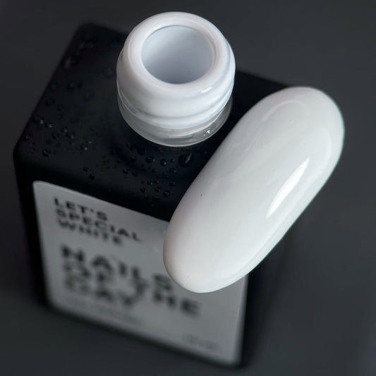 NAILSOFTHEDAY Let's Special White: esmalte en gel blanco especial superpuesto en una capa, 10 ml