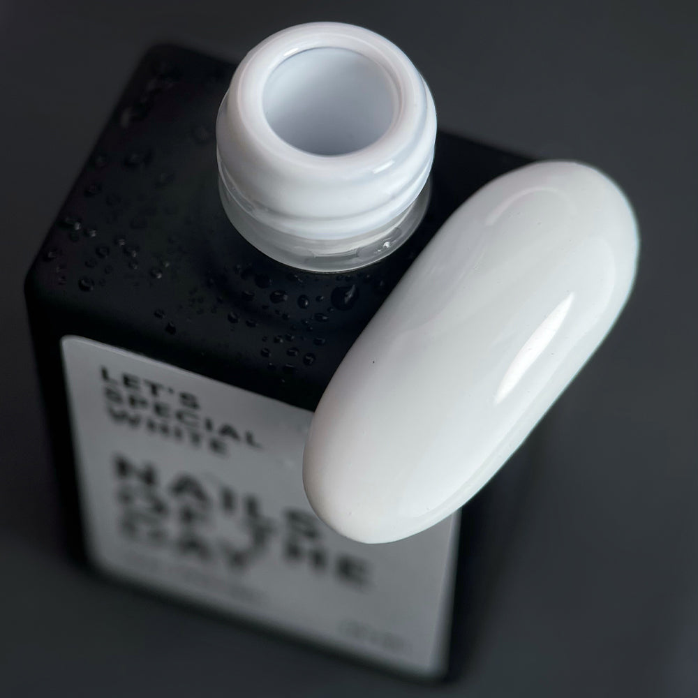 NAILSOFTHEDAY Let's Special White: esmalte en gel blanco especial superpuesto en una capa, 10 ml